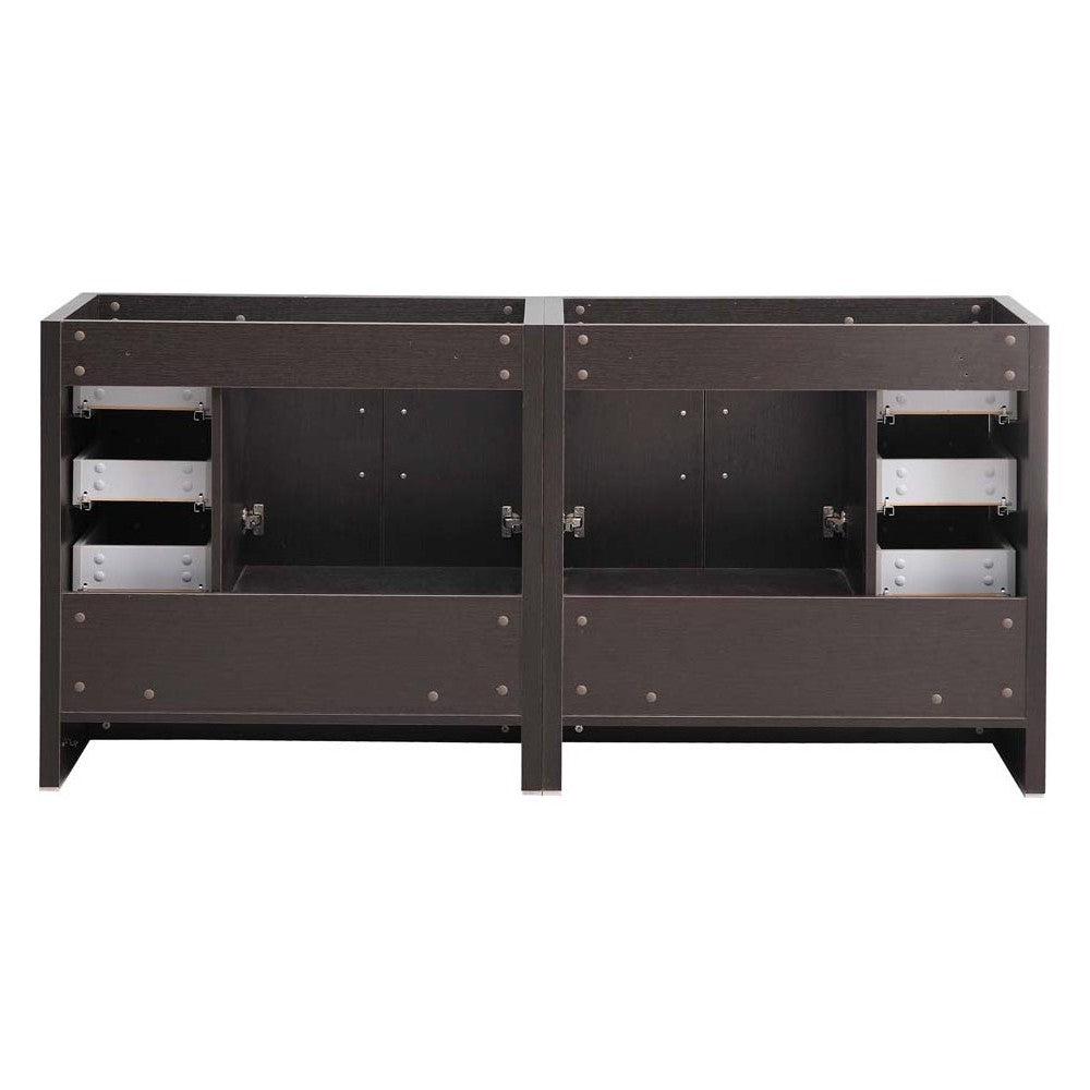 Imperia 72" Dark Gray Oak Free Standing Double Sink Modern Bathroom Cabinet