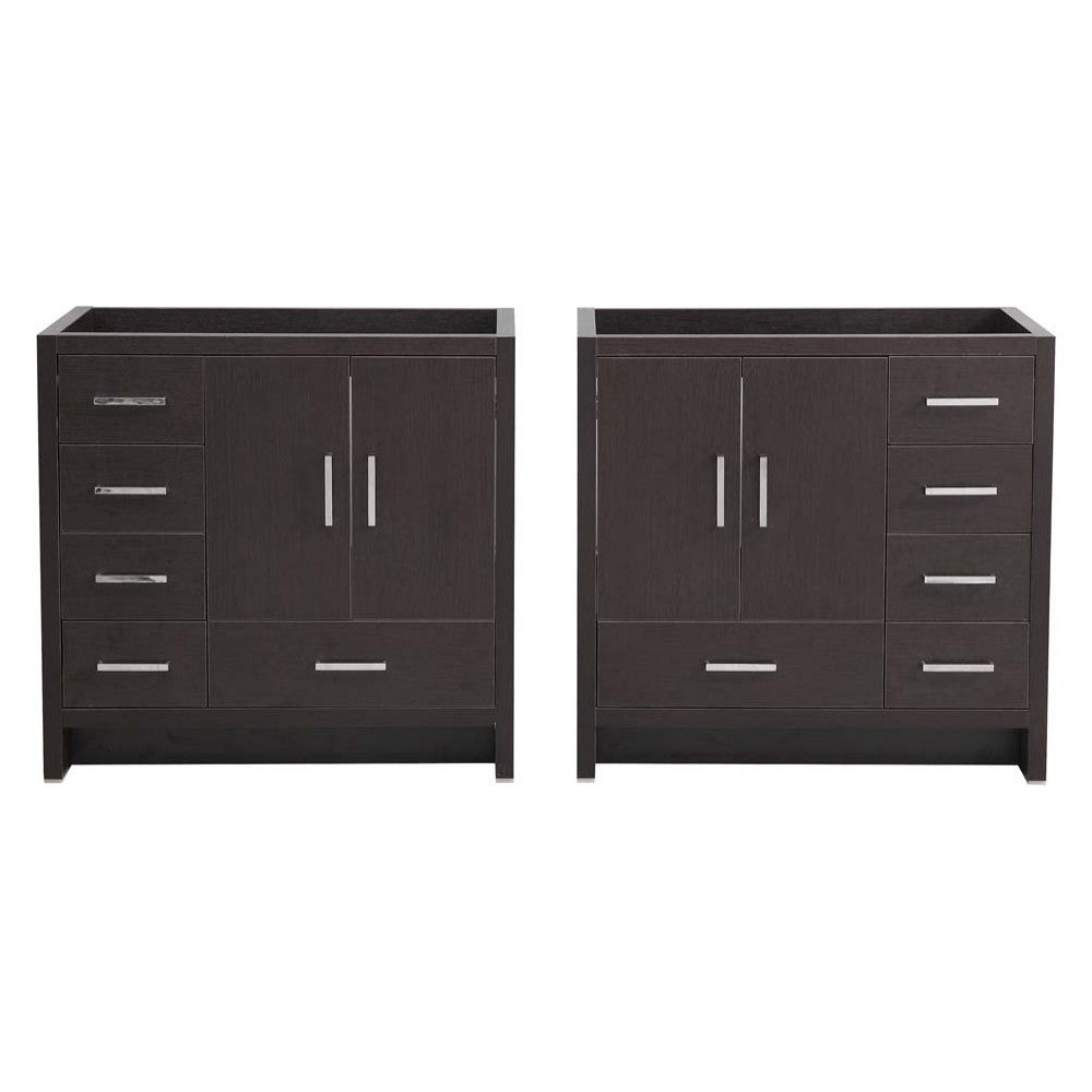 Imperia 72" Dark Gray Oak Free Standing Double Sink Modern Bathroom Cabinet