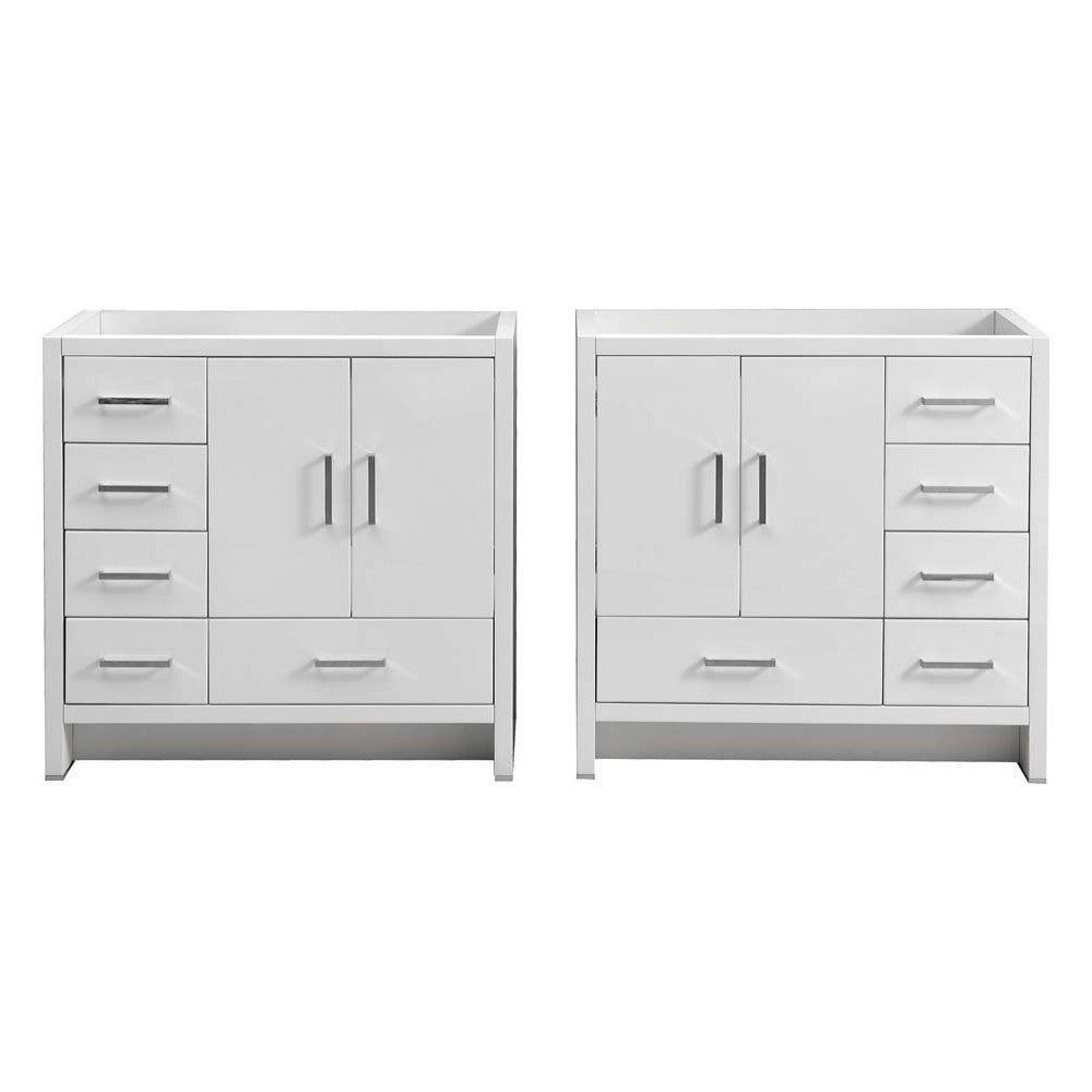 Imperia 72" Glossy White Free Standing Double Sink Modern Bathroom Cabinet