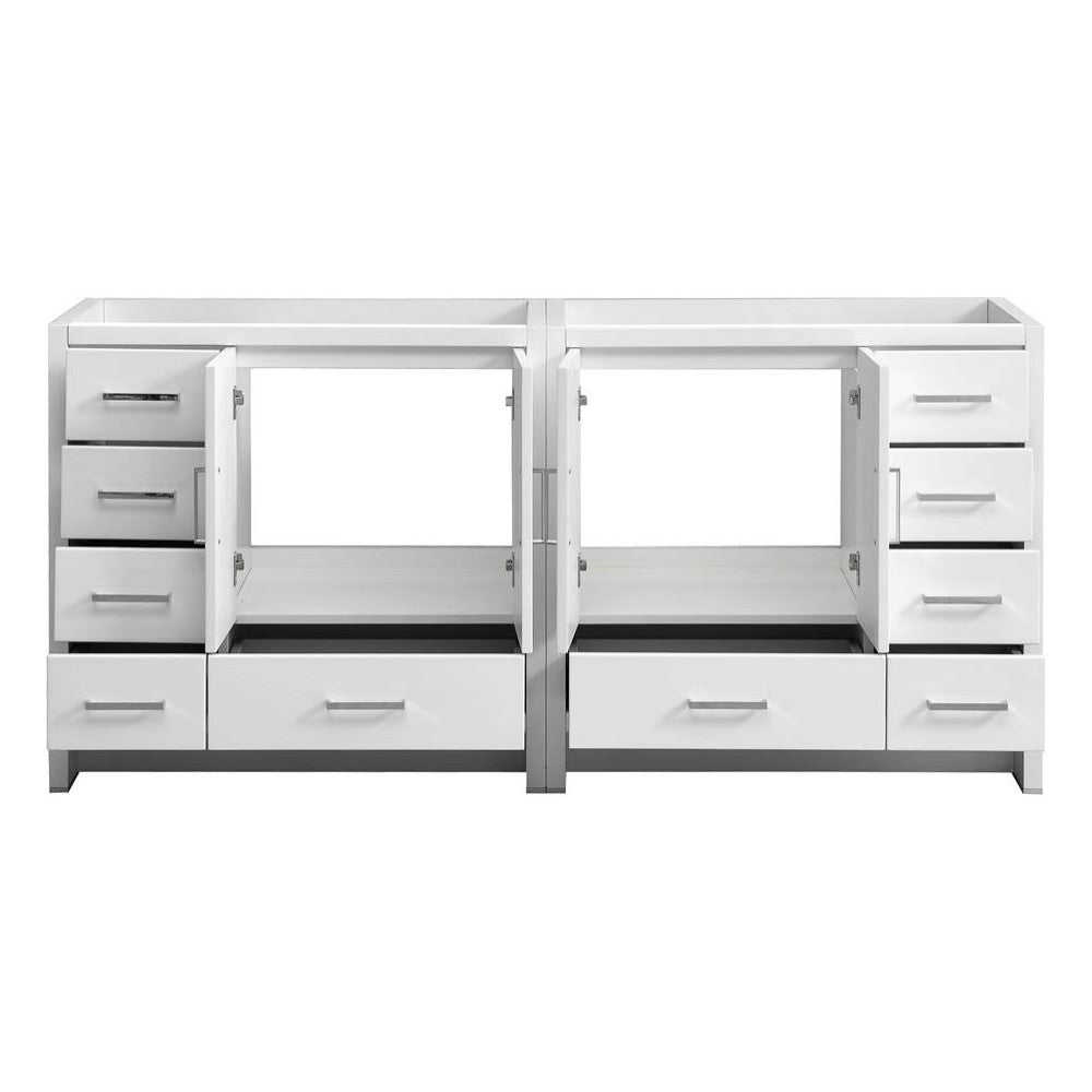 Imperia 72" Glossy White Free Standing Double Sink Modern Bathroom Cabinet