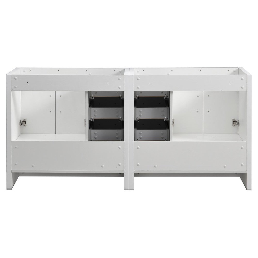 Imperia 72" Glossy White Free Standing Double Sink Modern Bathroom Cabinet
