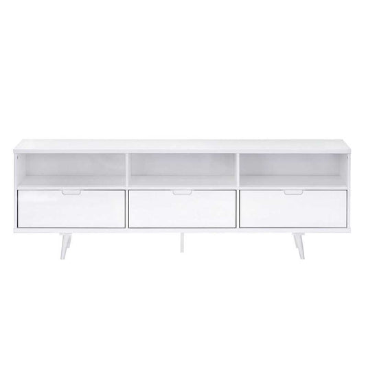 Ivy 70" 3 Drawer Solid Wood TV Stand - White