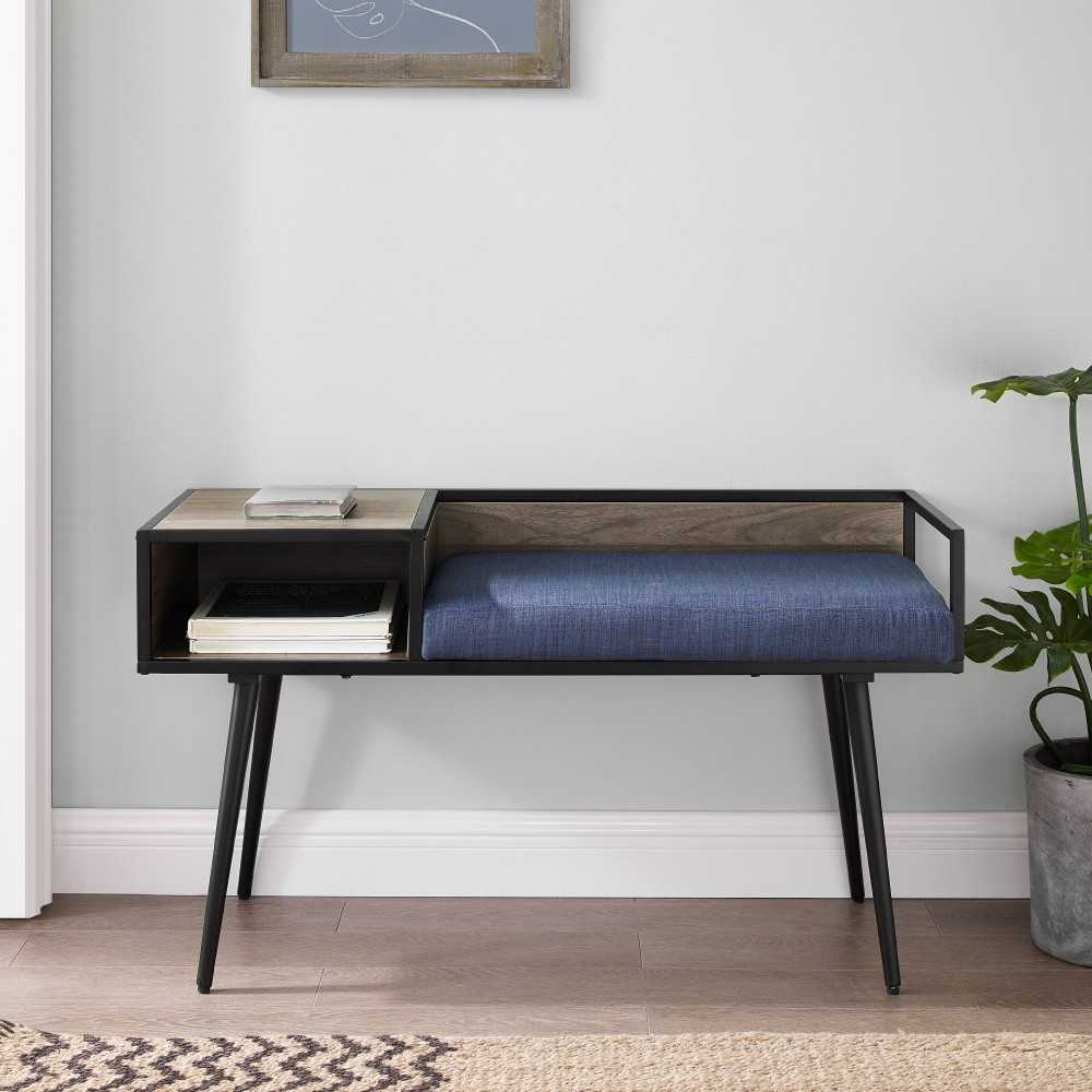 Jade 40" Modern Telephone Entry Bench - Blue