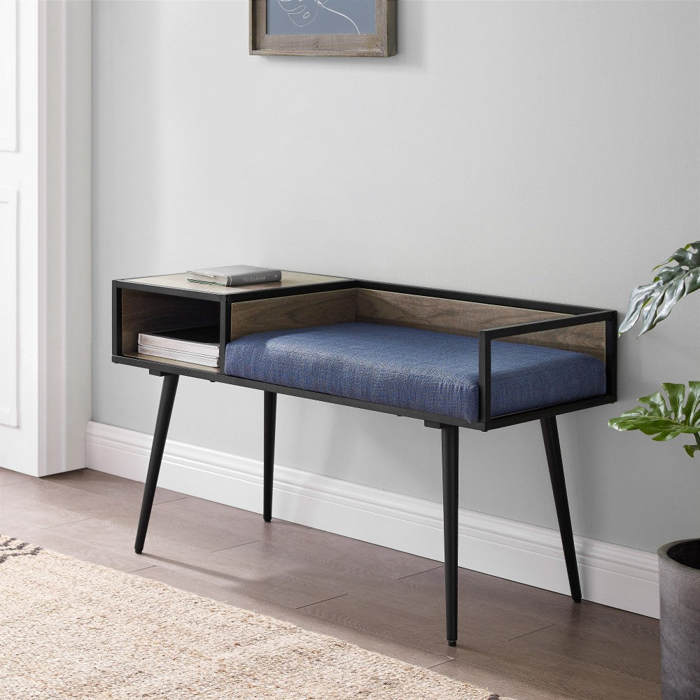 Jade 40" Modern Telephone Entry Bench - Blue