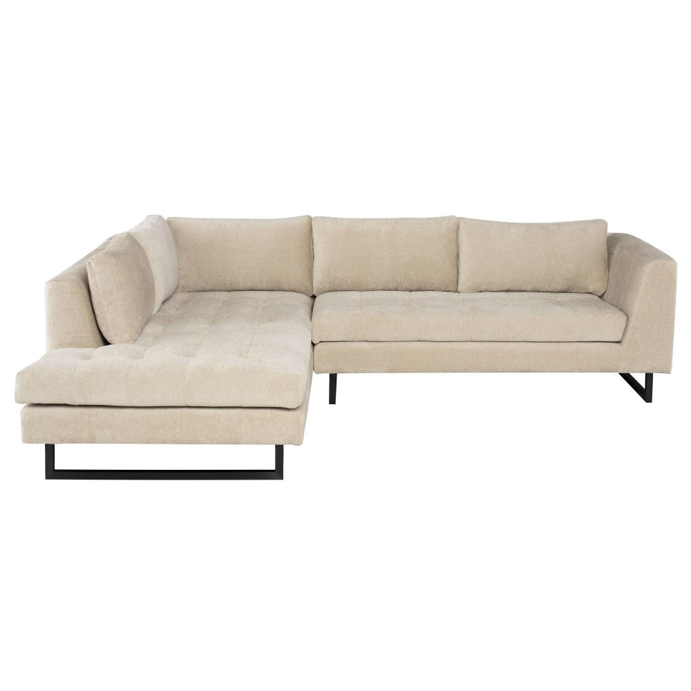 Janis Almond Fabric Sectional Sofa, HGSC858