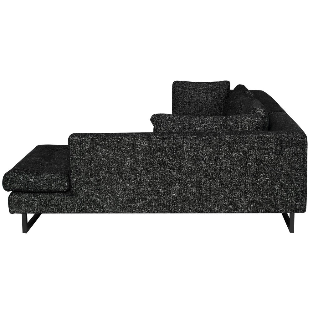 Janis Salt & Pepper Fabric Sectional Sofa, HGSC816