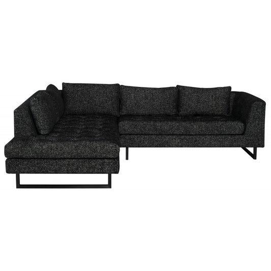 Janis Salt & Pepper Fabric Sectional Sofa, HGSC861