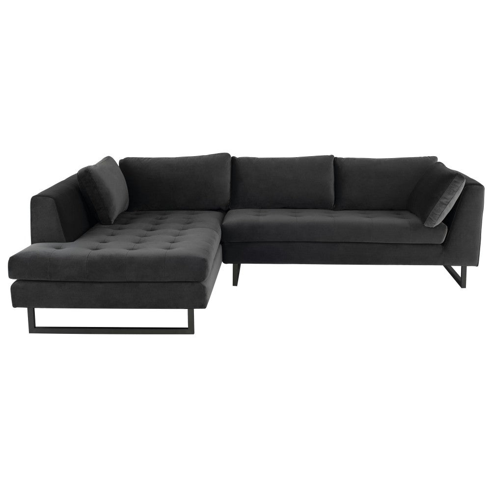 Janis Shadow Gray Fabric Sectional Sofa, HGSC521