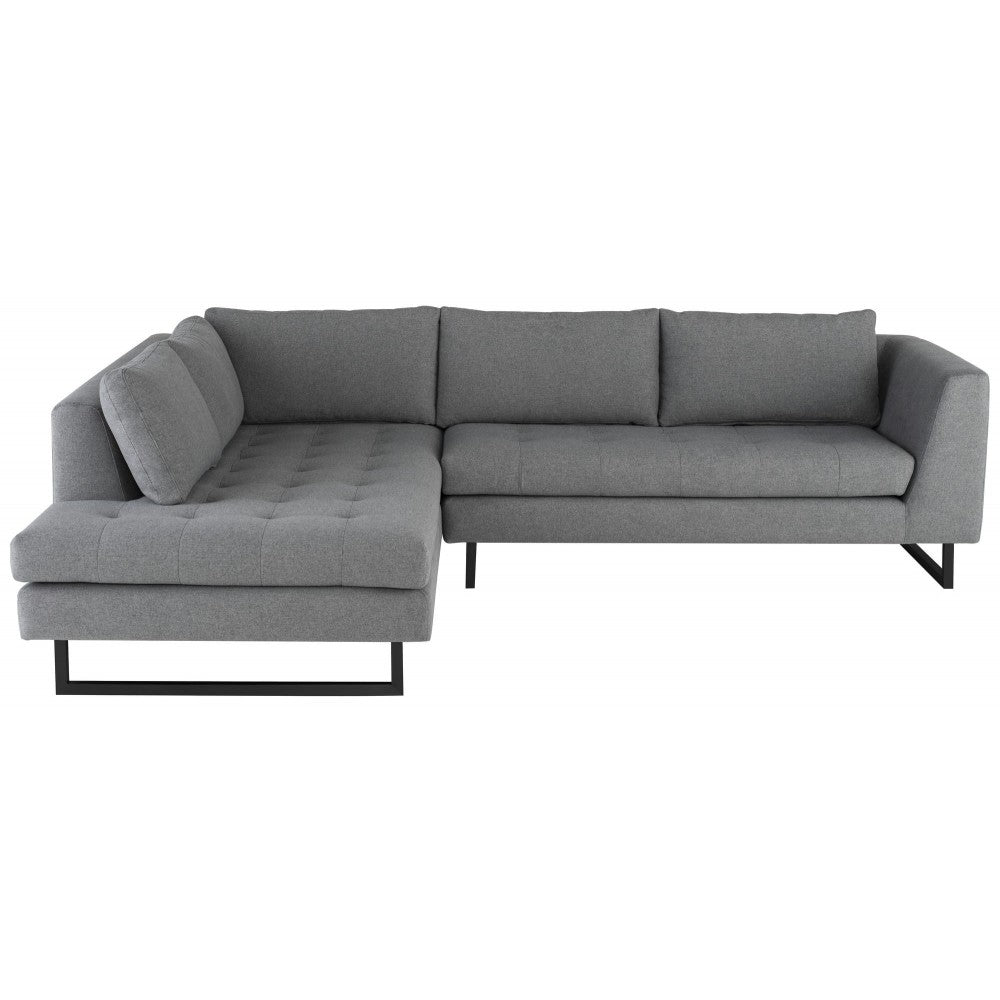 Janis Shale Gray Fabric Sectional Sofa, HGSC523