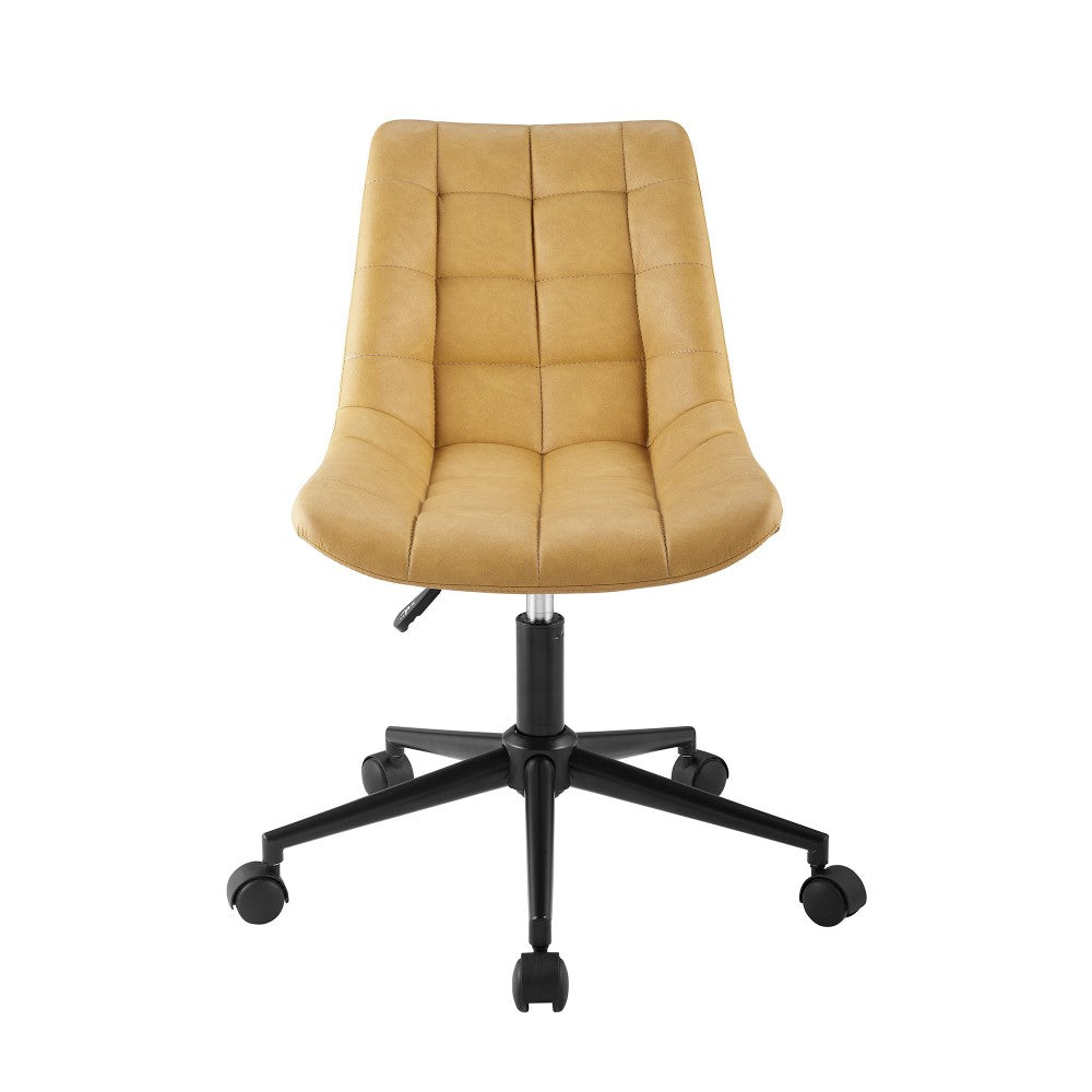 Josie Upholstered Armless Swivel Task Chair - Dijon