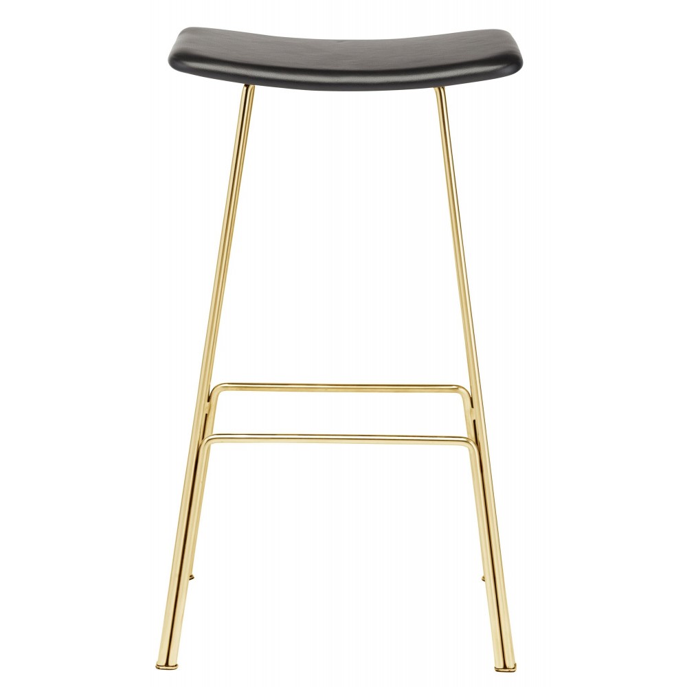 Kirsten Black Leather Bar Stool, HGEM828