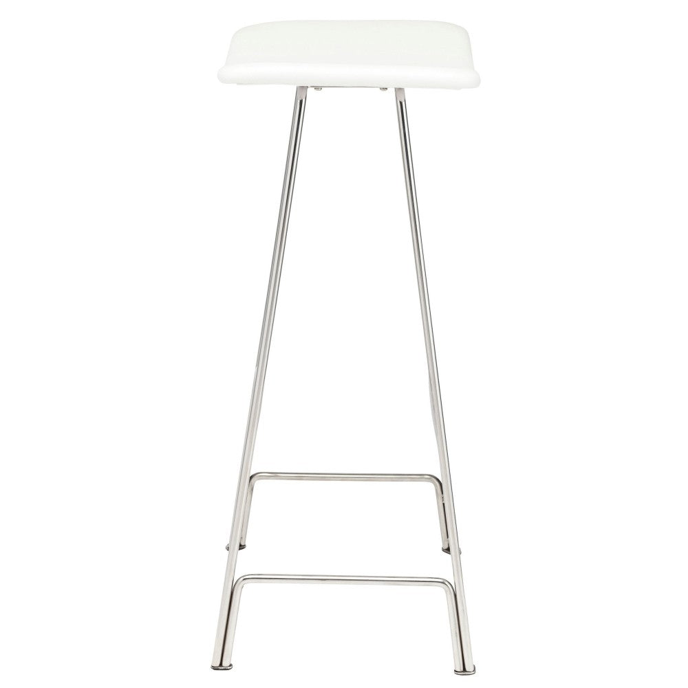 Kirsten White Leather Bar Stool, HGEM651