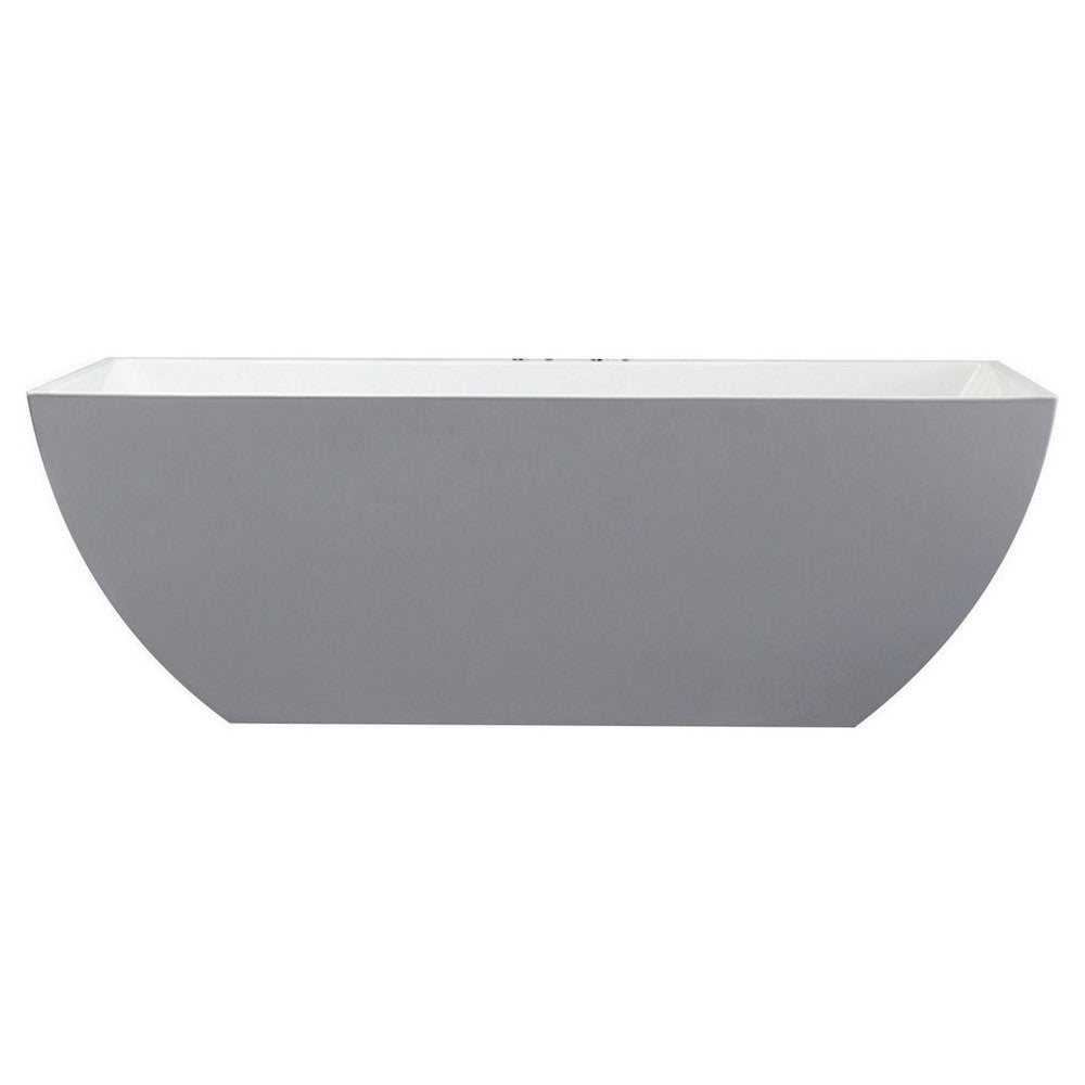 Kube Contemporanea 59'' White Free Standing Bathtub