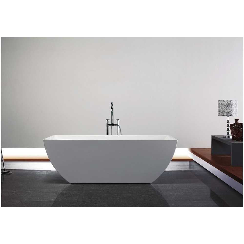 Kube Contemporanea 59'' White Free Standing Bathtub