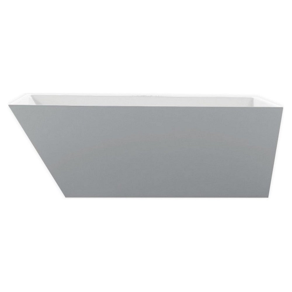 Kube Obliquo 67'' White Free Standing Bathtub