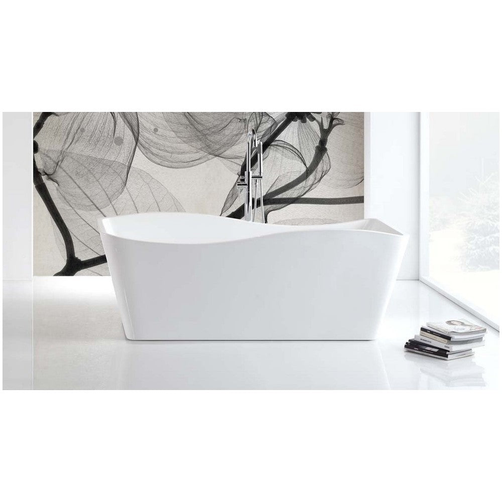 Kube Ondulato 59" Free Standing Bathtub