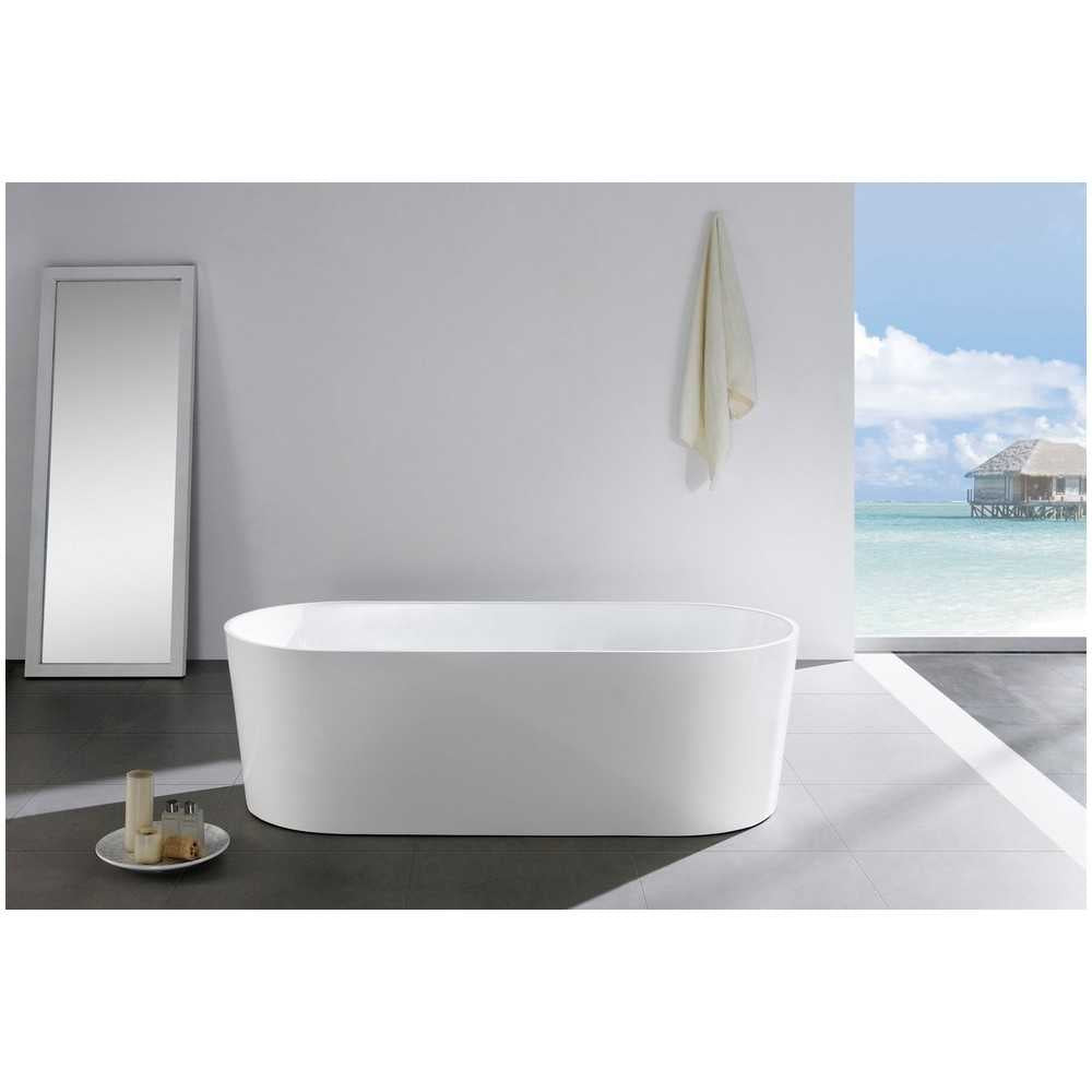 Kube Ovale 67'' White Free Standing Bathtub