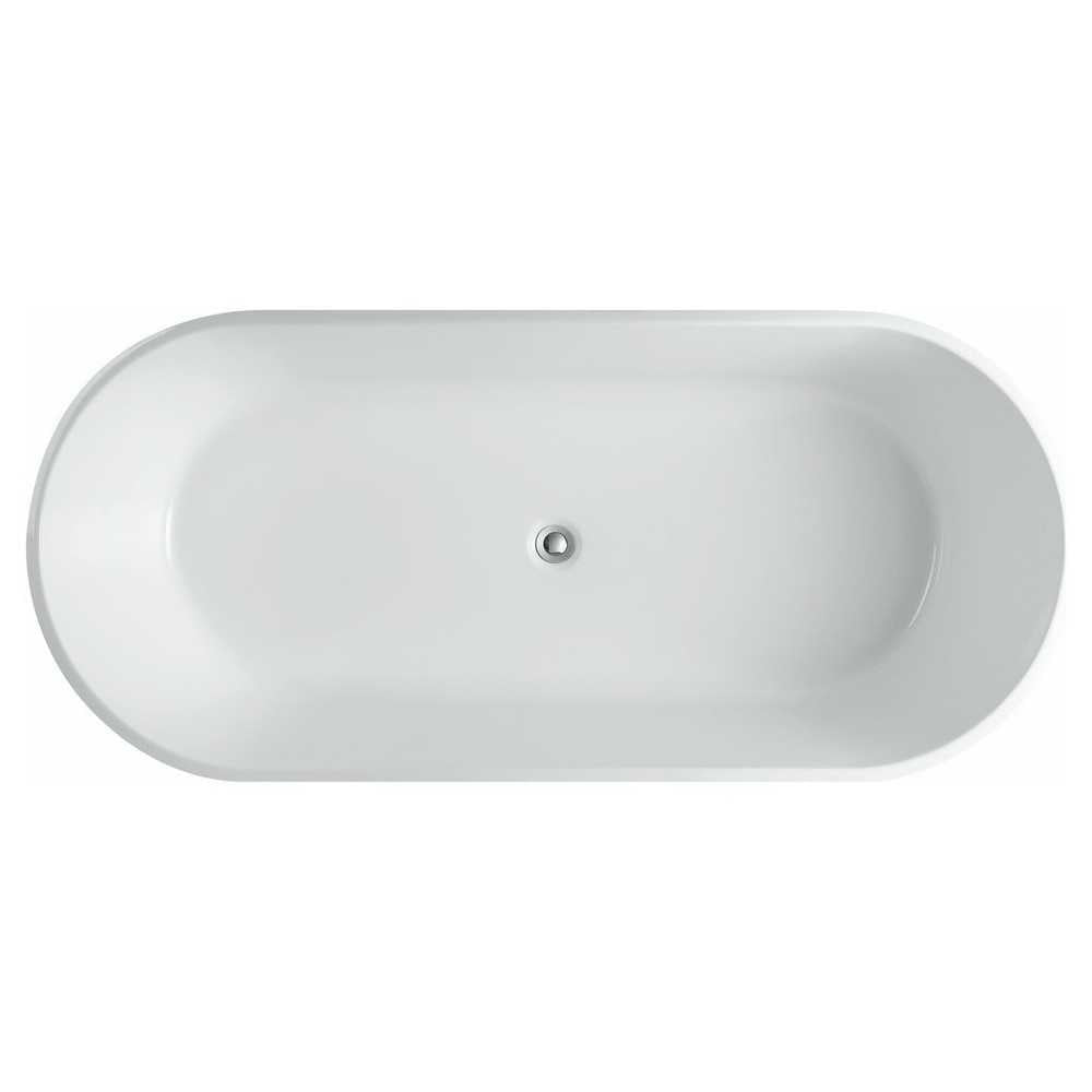 Kube Ovale 67'' White Free Standing Bathtub