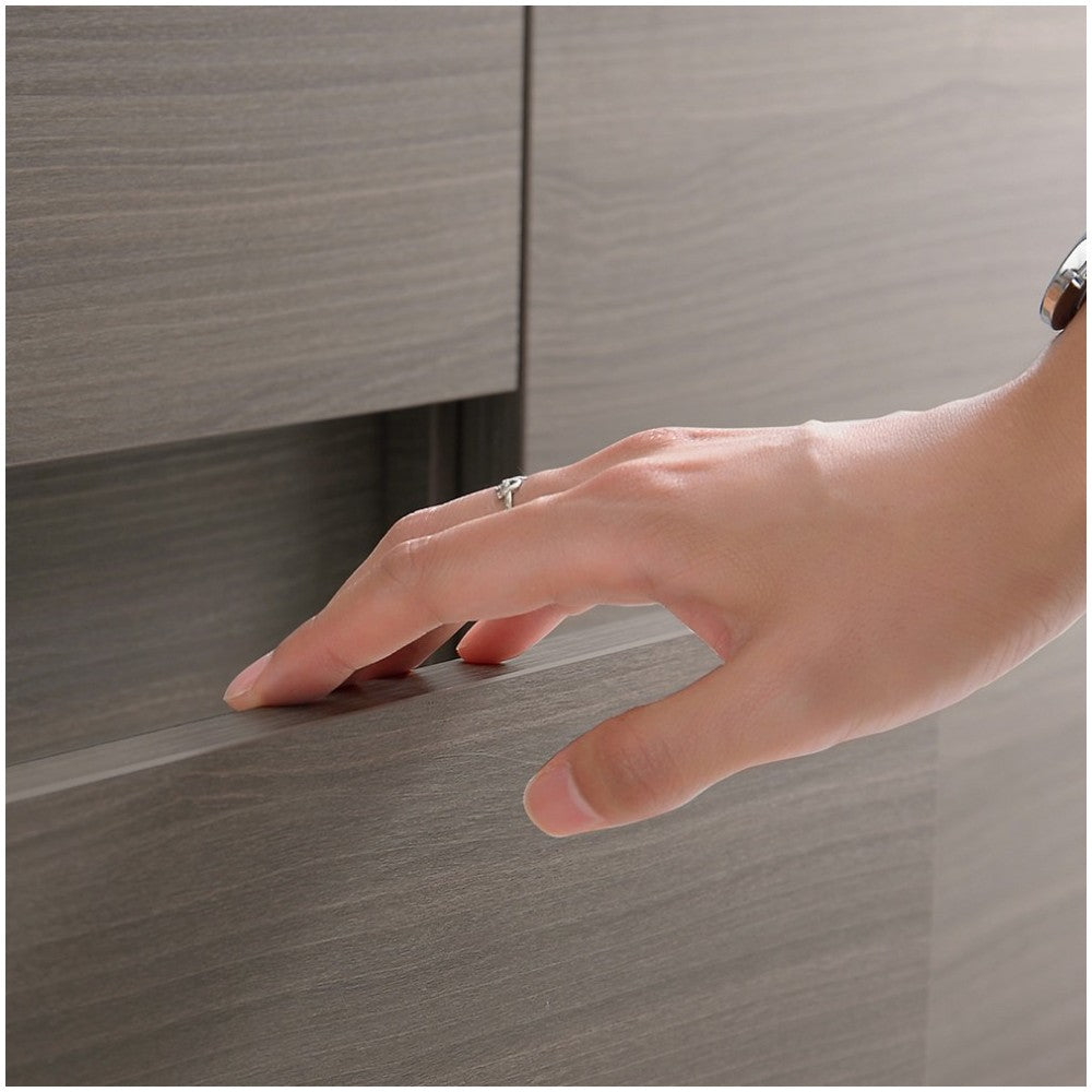 Lazzaro 42" Gray Wood Free Standing Modern Bathroom Vanity w/ Medicine Cabinet