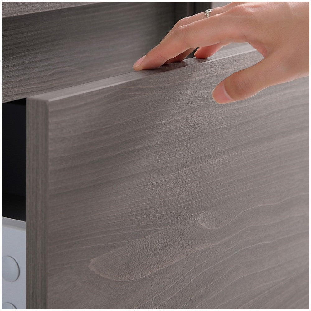 Lazzaro 48" Gray Wood Free Standing Modern Bathroom Vanity w/ Medicine Cabinet