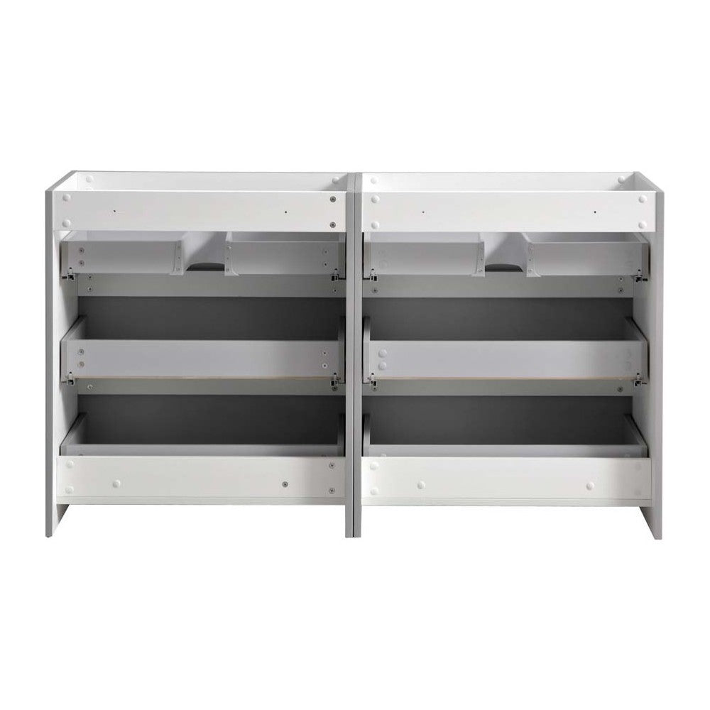 Lazzaro 60 Gray Free Standing Double Sink Modern Bathroom Cabinet FCB93-3030GR-D