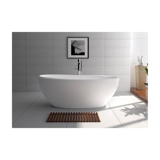 Legion Furniture 65" White Matt Solid Surface Tub - No Faucet