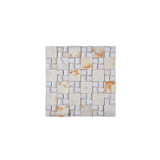 Legion Furniture Beige, Off White Mosaic Tile