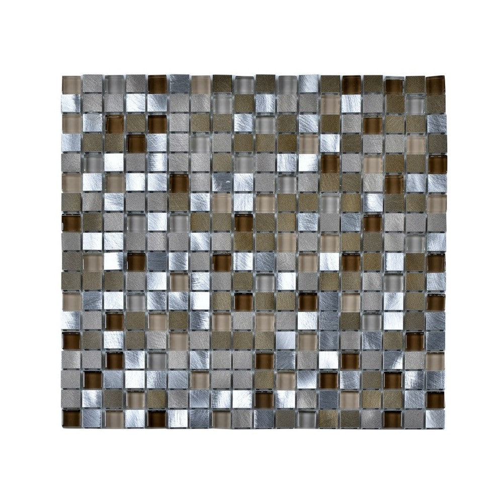 Legion Furniture Brown, Silver Mosaic Tile