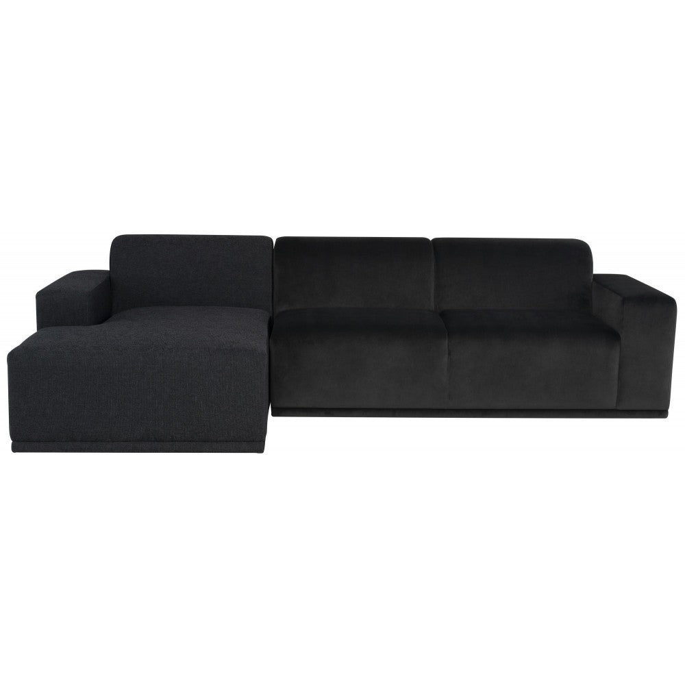 Leo Shadow Gray Fabric Sectional Sofa, HGSC714