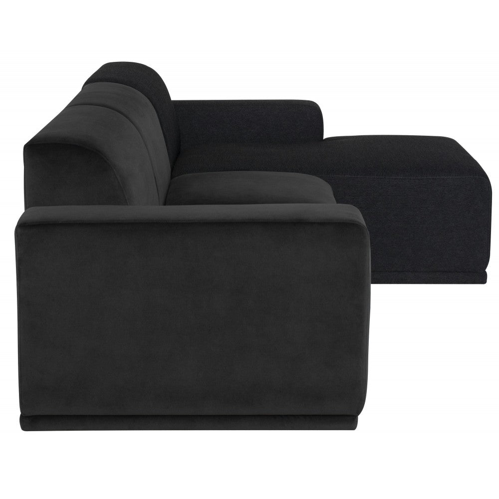 Leo Shadow Gray Fabric Sectional Sofa, HGSC908