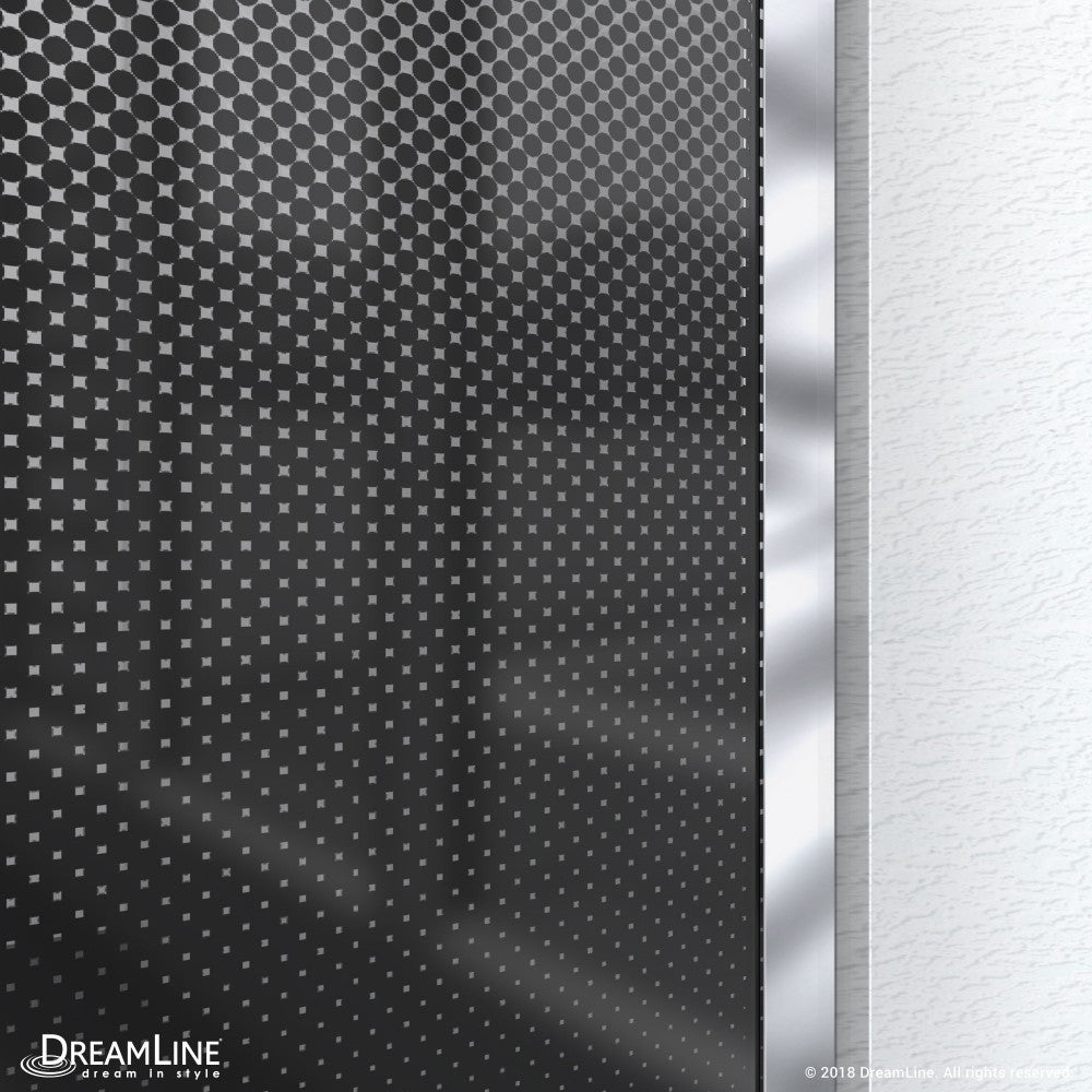 Linea Ombre 34 in. W x 72 in. H Single Panel Frameless Shower Screen in Chrome