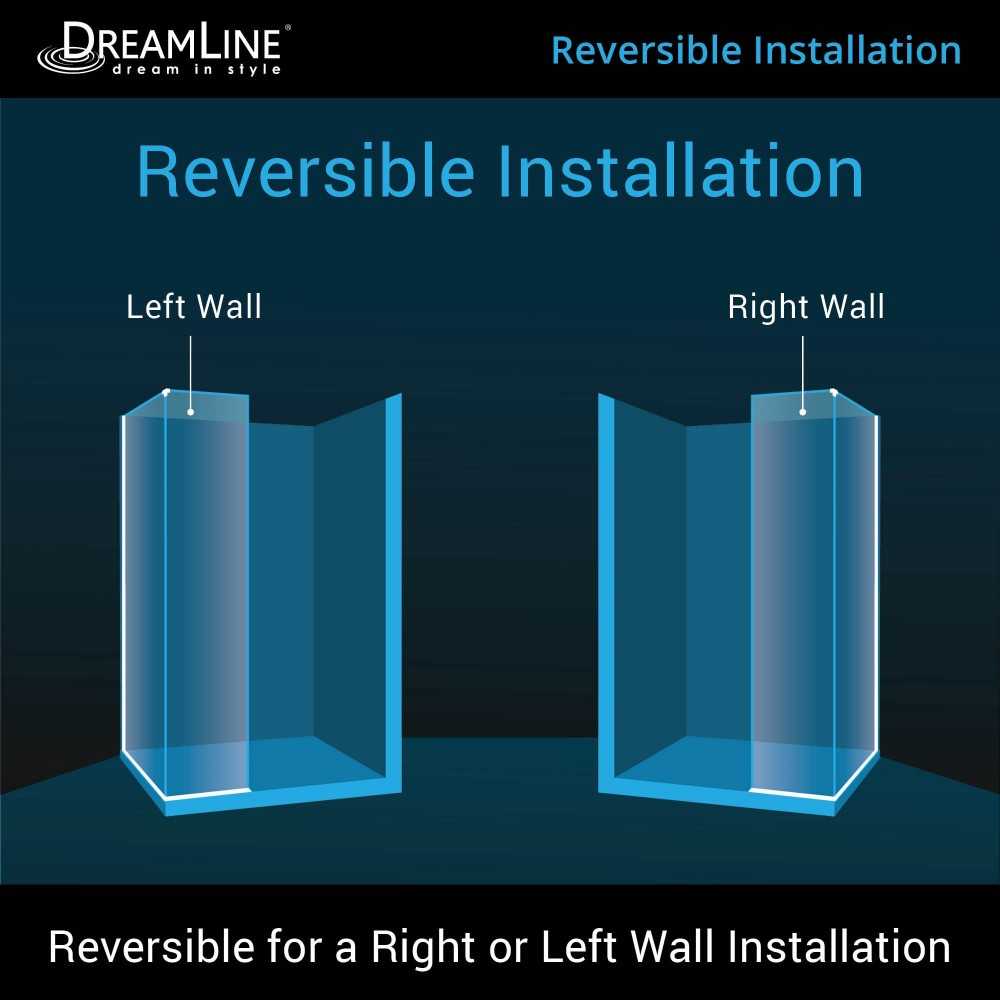Linea Two Adjacent Frameless Shower Screens 30 in. W x 72 in. H each, Open Entry Design in Satin Black