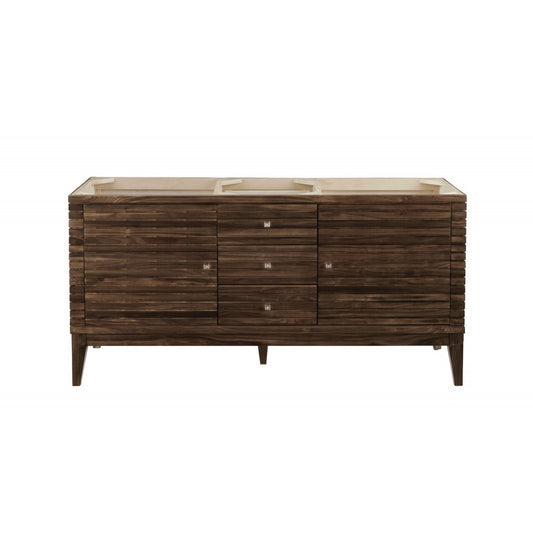 Linear 59" Double Vanity, Mid Century Walnut