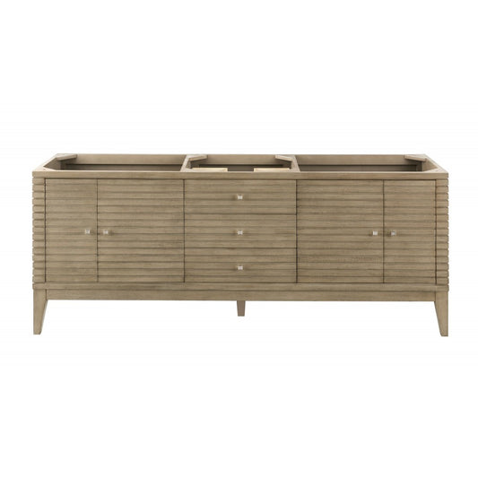 Linear 72" Single Vanity Whitewashed Walnut