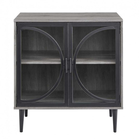 Lola 30" Industrial Storage Cabinet - Slate Gray