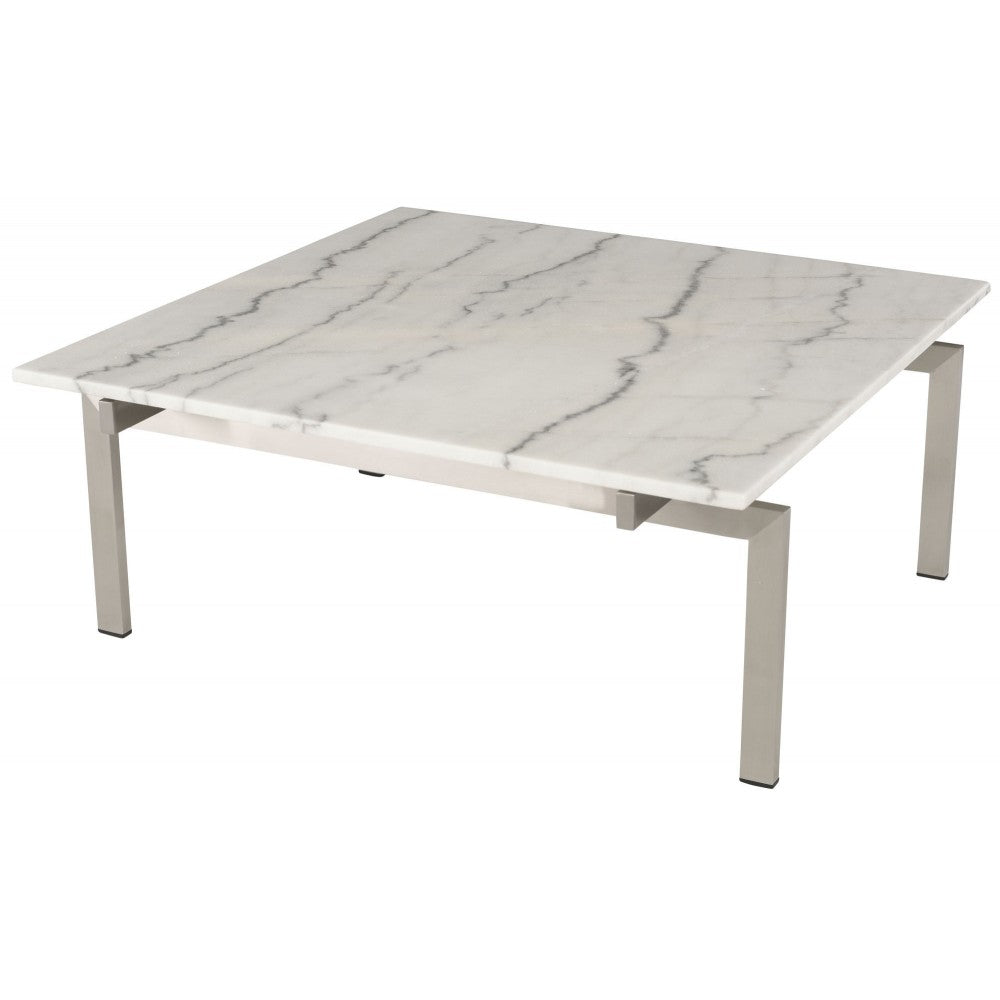 Louve White Stone Coffee Table, HGNA118