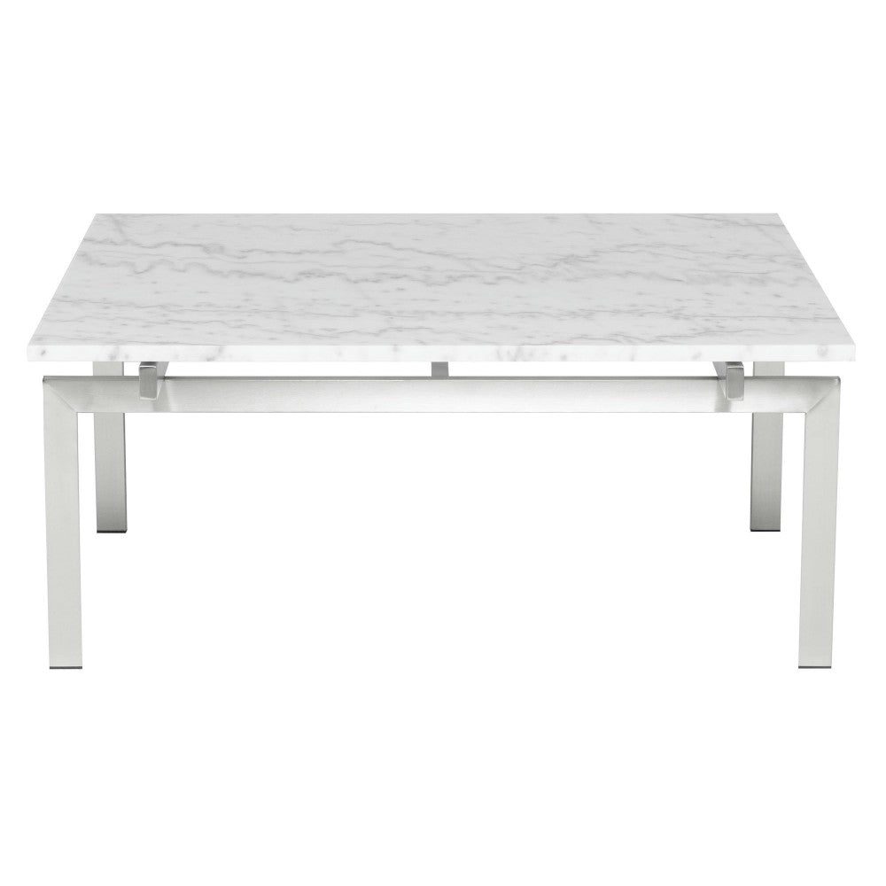 Louve White Stone Coffee Table, HGNA118