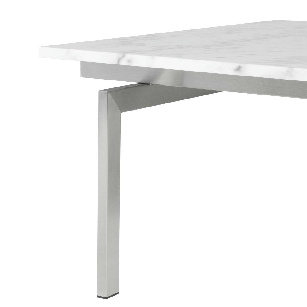 Louve White Stone Coffee Table, HGNA118