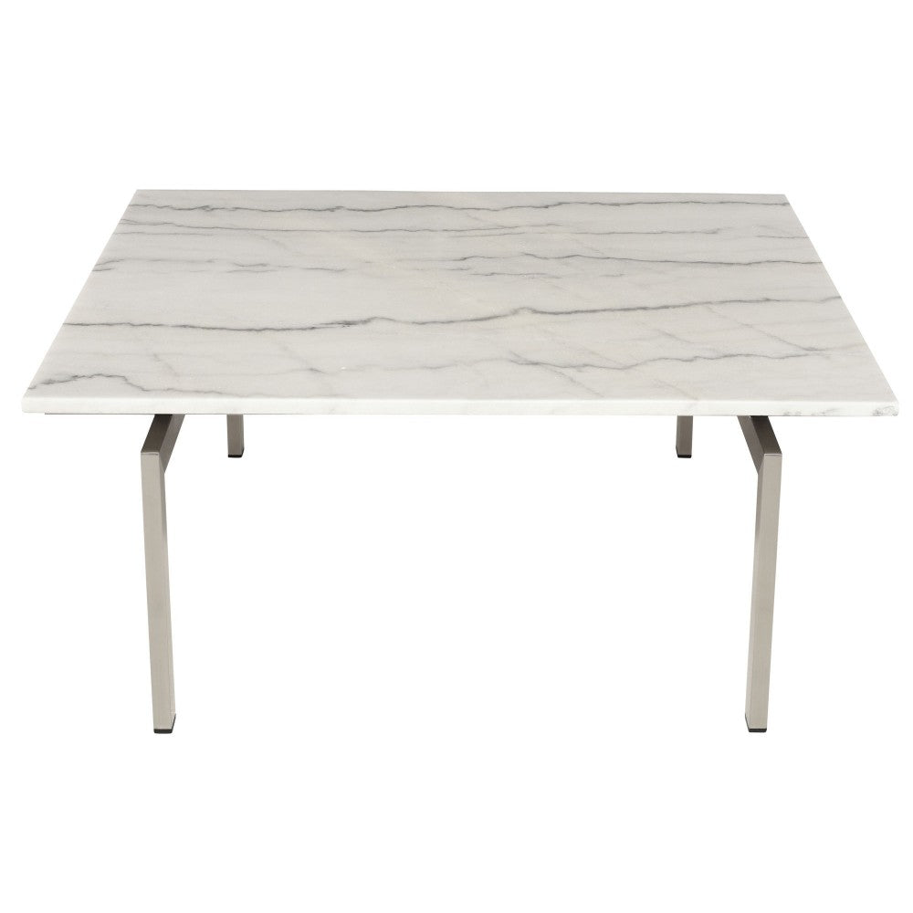 Louve White Stone Coffee Table, HGNA118