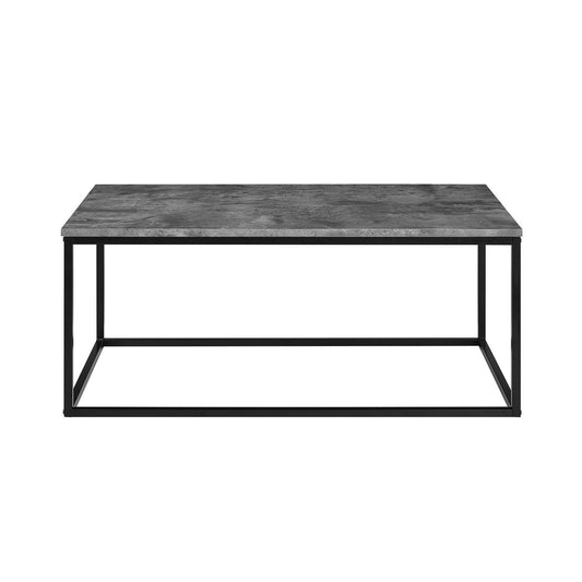 Lowell Open Box Frame Mixed Material Coffee Table - Faux Dark Concrete