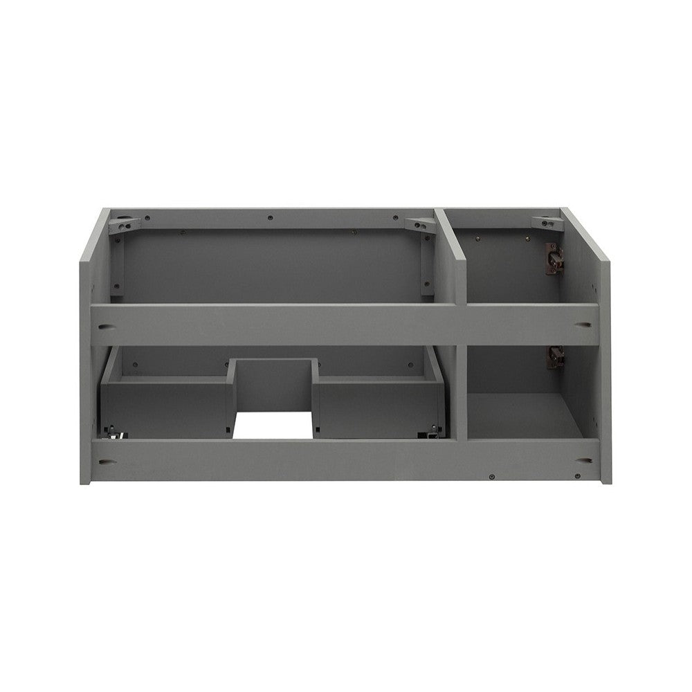 Lucera 36 Gray Wall Hung Undermount Sink Modern Bathroom Cabinet - Right Version