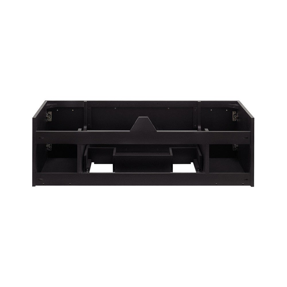 Lucera 48" Espresso Wall Hung Double Undermount Sink Modern Bathroom Cabinet