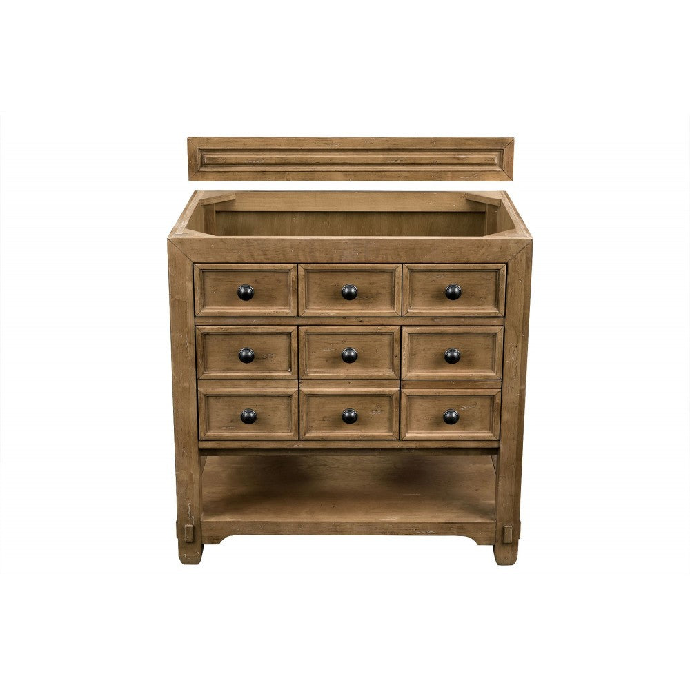Malibu 36" Single Vanity Cabinet, Honey Alder