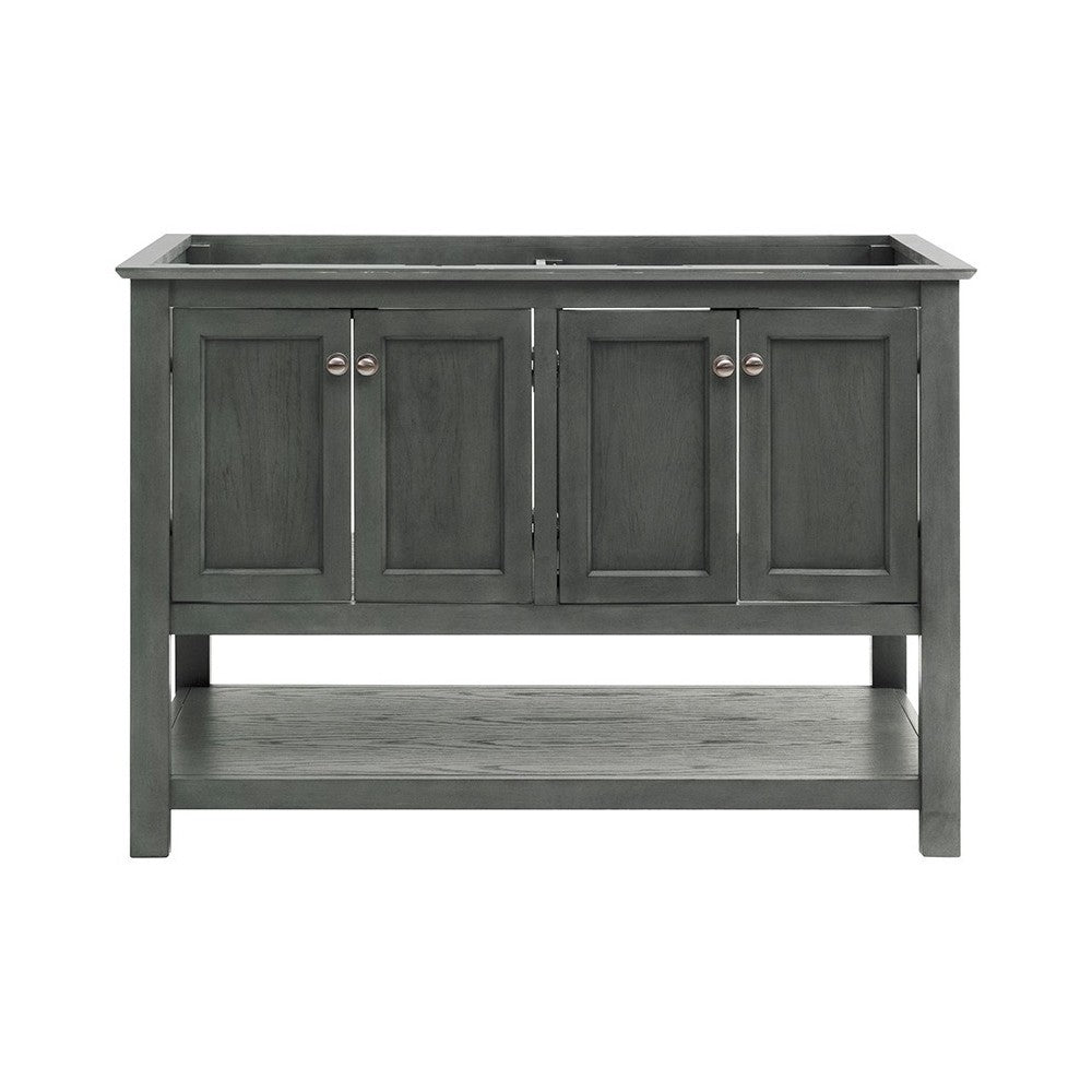 Manchester Regal 48" Gray Wood Veneer Traditional Double Sink Bathroom Cabinet