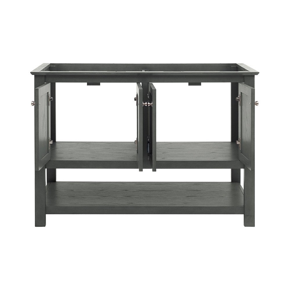 Manchester Regal 48" Gray Wood Veneer Traditional Double Sink Bathroom Cabinet