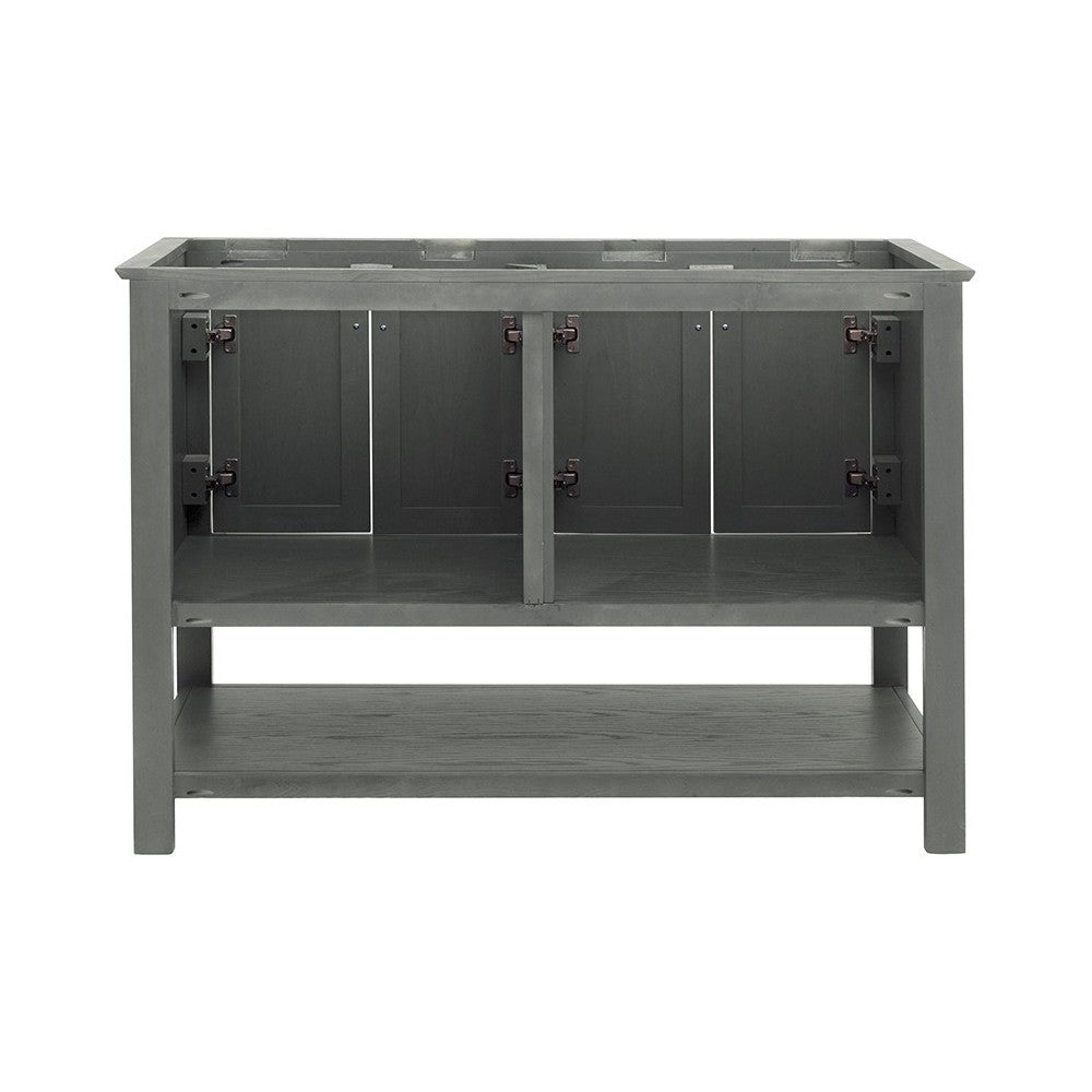 Manchester Regal 48" Gray Wood Veneer Traditional Double Sink Bathroom Cabinet