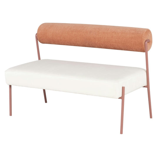 Marni Oyster Fabric Occasional Bench, HGSN165
