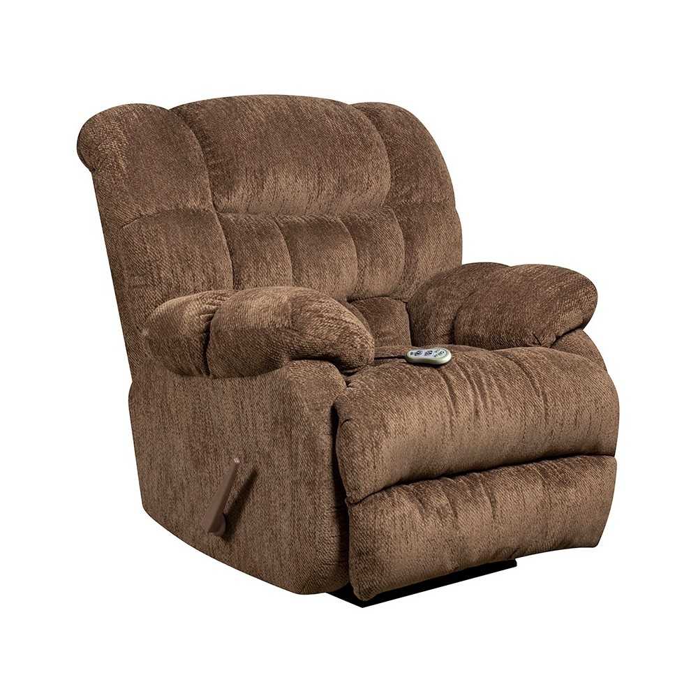 Massaging Columbia Mushroom Microfiber Rocker Recliner with Heat Control