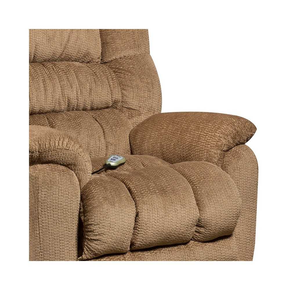 Massaging Temptation Fawn Microfiber Rocker Recliner with Heat Control
