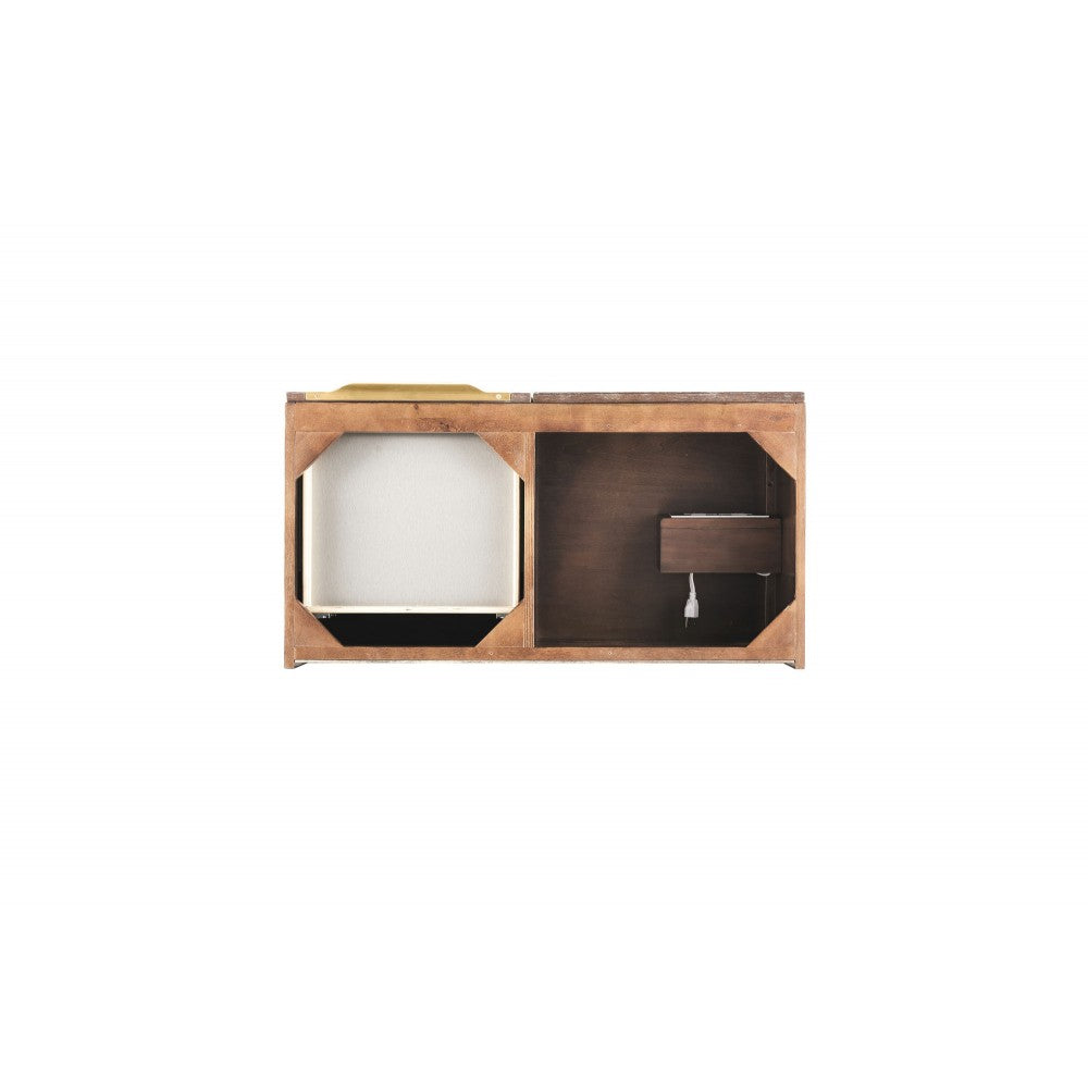 Mercer Island 36" Single Vanity, Coffee Oak, Radiant Gold